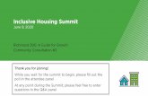 Inclusive Housing Summit - Richmond 300richmond300.com/marketingMasterPlan/sites/default... · Housing Summit June 2020 Nodes are places where people and jobs are today and may be