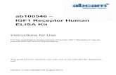 ab100546 – ELISA Kit IGF1 Receptor Human - Abcam · Discover more at 2 INTRODUCTION 1. BACKGROUND Abcam’s IGF1 Receptor Human ELISA (Enzyme-Linked Immunosorbent Assay) kit is