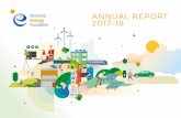 ANNUAL REPORT 2017–18 - AEF · draught-proofing, insulation or LED lights. Alongside this, 20 residential energy scorecards and 19 home renovators sessions were provided free of