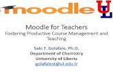 Moodle for Teacherstlc.ul.edu.lr/wp-content/uploads/2020/06/Moodle-for...•Gradebook setup: requirement for student’s progress report •Advanced Grading: grading rubrics •Collaborative