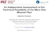 An Independent Assessment of the Technical Feasibility of ...fiso.spiritastro.net/telecon13-15/Do_2-11-15/Do_2-11-15.pdf · A Case for Mars: Concept Devlpmt for Mars Research Mars