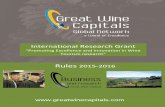 International Research Grant · • Launch of the 2015-2016 GWC Research grant: February, 2015 • Deadline for application to Local GWC representative: 30th September 2015 • th