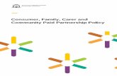Consumer, Family, Carer and Community Paid Partnership Policy · 1 | Consumer, Family, Carer and Community Paid Partnership Policy . Document Control . Document Title . Consumer,