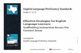 English Language Proficiency Standards · Academic language proficiency consists of the English needed to think critically, understand and learn new concepts, process complex academic