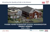 PHOEBE HEARST ELEMENTARY SCHOOL MODERNIZATION · PHOEBE HEARST ELEMENTARY SCHOOL MODERNIZATION PROJECT UPDATES June 1, 2015 . MEETING AGENDA Elevating the Quality of Life in the District