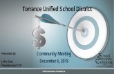 Torrance Unified School District · 2018-12-07 · 2013 Legislature Enacts Assembly Bill 97, The Governor’s LCFF* Reform. Great Recession. ... 2018-19 Grade Span Grants Per ADA.