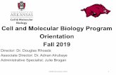 Cell and Molecular Biology Program Orientation Fall 2019 · • The Cell and Molecular Biology Program (CEMB) is an interdisciplinary graduate program. • The CEMB program has faculty