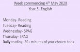 May 2020 Year 5- English · Weve met a few different characters so far in Percy Jackson and the Lightning Thief… •Percy Jackson •Grover •Mr Brunner •Sally Jackson •Gabe