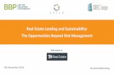 Real Estate Lending and Sustainability: The …...12 GRESB Debt ESG integration by CRE lenders | private equity debt funds 1. GRESB Debt Assessment •Benchmark sustainability engagement