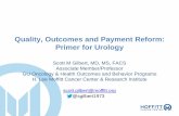 Quality, Outcomes and Payment Reform: Primer for Urology · 11-05-2018  · Primer for Urology. Scott M Gilbert, MD, MS, FACS. Associate Member/Professor. GU Oncology & Health Outcomes
