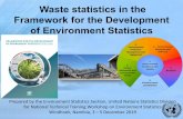 Waste statistics in the Framework for the Development of ......• Target 12.4: By 2030, achieve the environmentally sound management of chemicals and all wastes throughout their life