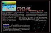 2014 New Jersey Five Star Wealth Managers · the research/selection methodology, go to . 3,315 award candidates in the New Jersey area were considered for the Five Star Wealth Manager