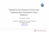 Testbed for the Research Community Exploring Next-Generation … · 2019-11-20 · • MOC/MGHPCC capabilities made available to broader CISE community: –traces, datasets, TTP/opt