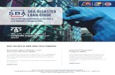 SBA DISASTER LOAN GUIDE - Colorado Creative Industries · 2020-04-16 · The quick, 15-minute application is available here. Unlike the PPP, which must be applied for through an SBA-approved