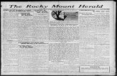 The Rocky Mount Heraldnewspapers.digitalnc.org/lccn/2014236872/1938-10-14/ed-1/seq-1.pdf · The Rocky Mount Herald VOLUME 5, NUMBER 41 DEMOCRATIC WOMEN GATHER IN STATE MEETING OCT