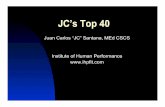 JC’s Top 40 · 2010-07-30 · 402-2008 pre-con Top forty.ppt Author: Mike Bannan Created Date: 8/17/2009 6:25:48 AM ...