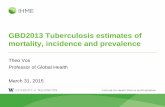 GBD2013 Tuberculosis estimates of mortality, incidence and ... · 1) Goal: Use all available data on different outcomes and simultaneously estimate incidence, remission, excess ...