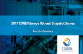 2017 COGEN Europe National Snapshot Survey · 2017 Cogeneration National Snapshot Survey …representing 95% of installed capacity in EU28 & Turkey ... with guest contribution from