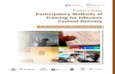 Trainer’s Guide Participatory Methods of Training for ...€¦ · iv TrAInEr’S GuIDE: PArTI CIPAT ory METhoDS oF TrAInInG Fo EFF ETI vnTEnT D lI Ery 3.4 A bouquet of training