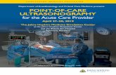 Department of Anesthesiology and Critical Care Medicine ......CONTINUING MEDICAL EDUCATION This activity has been approved for AMA PRA Category 1 Credits™. POINT-OF-CARE ULTRASONOGRAPHY