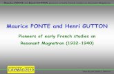 Maurice PONTE and Henri GUTTON · Maurice PONTE and Henri GUTTON, pioneers of early French studies on Resonant Magnetron March 25th, 1939 – SFR’s one-day show at Sainte Adresse