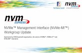 NVMe™ Management Interface (NVMe-MI™) Workgroup Update€¦ · 8 Out-of-Band Management and NVMe-MI™ Out-of-Band Management –Management that operates with hardware resources