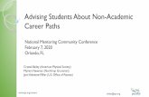 Advising Students About Non-Academic Career Paths · APS PIPELINE Project Goals are: •to deliver tested PIE curriculumto a wider cohort of practitioners. •to assess of effects