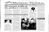 arianas %riet~~ - University of Hawaii€¦ · DJ~iVERSITY 0~ )jAWAI\ ~lBRARY arianas %riet~~ Micronesia's Leading Newspaper Since 1972 ~ ews I Bill to require pregnant ~ Woman killed