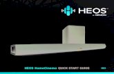 HEOS HomeCinema QUICK START GUIDE HS2 - English · HEOS HomeCinema QUICK START GUIDE 4 English Français Español Place the HEOS HomeCinema at a convenient location near the TV. PLACING