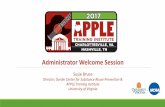 Administrator Welcome Session - APPLE Conference · Thoughts from APPLE Team Contacts “The conference structure helps me walk the students through the planning process. It's not