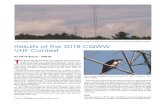 Results of the 2018 CQWW VHF Contest · The 2018 CQ World Wide VHF contest saw some pret- ty good conditions, a record-breaking rove and near-ly 50 more logs submitted than last year.