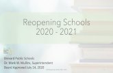 Reopening Schools 2020 - 2021€¦ · Reopening Schools 2020 - 2021 Brevard Public Schools Dr. Mark W. Mullins, Superintendent Board Approved July 14, 2020 BPS Reopening Schools 2020