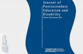 Volume 28(2), Summer 2015...107 Commerce Center Drive, Suite 204 Huntersville, NC 28078 USA Journal of Postsecondary Education and Disability AHEADAssociation on Higher Education And