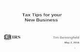 Tax Tips for your New Business - IRS Video Portal Home Page€¦ · 02.05.2016  · Forms 1099-MISC . 17 . Report all Taxable Income • Report all taxable income on your return •