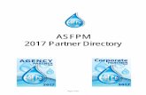 ASFPM 2017 Partner Directory - securefloods.org · ASFPM Directory of 2017 Partners To respect the wishes of our members, unauthorized use of this list for mass distribution is prohibited.