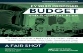 FY 2020 PROPOSED BUDGET - Washington, D.C. · Budget Presentation Award to District of Columbia Government, District of Columbia, for its annual budget for the fiscal year beginning