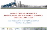 RURAL/URBAN SPACE ECONOMY: LIMPOPO- GAUTENG CASE …stepsa.org/pdf/index/SAPI SEMINAR CONNECTING SA... · migration the only effective form of rural/urban integration? • What distinguishes