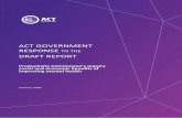 ACT GOVERNMENT RESPONSE TO THE DRAFT REPORT · 2 All-Party Parliamentary Group on Arts, Health and Wellbeing (2017), Creative Health: The Arts for Health and Wellbeing, London: England.