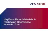 KeyBanc Basic Materials & Packaging Conference/media/Files/V/... · markets, industry production capacity and operating rates, the supply demand balance for our products and that
