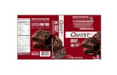 QUEST NUTRITION IS ON A MISSION TO MAKE THE BAR Nutrition ... · per bar chocolate brownie flavor chocolate brownie flavor chocolate brownie flavor chocolate brownie flavor ingredients: