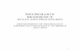 NEUROLOGY RESIDENCY - American University of …...2 FOREWORD This Neurology Residency Rules and Procedures handbook is intended as a handy reference for all Neurology clinical faculty,