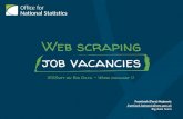 job vacancies Web scraping · Web scraping job vacancies (ESSnet on Big Data - Work package 1) Outline Sample based scraping Full-size scraping Company names matching Comparisons