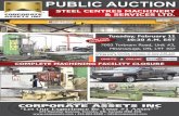 PUBLIC AUCTION · 2020-01-28 · 373 Munster Avenue, Toronto, ON, Canada M8Z 3C8 • 416.962.9600 • info@corpassets.com AUCTION CONDUCTED BY: COMPLETE MACHINING FACILITY CLOSURE