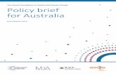 Lancet Countdown Policy brief for Australia v01a · THE LANCET C OUNTDOWN The Lancet Countdown: Tracking Progress on Health and Climate Change is an international, multi-disciplinary