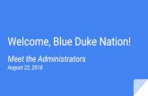 Welcome, Blue Duke Nation! · Four core class periods in grade 6 and 7 for ELA, Math, Science and Social Studies. Five core class periods for grade 8 for ELA, Math , Science, Social