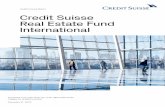 Audited Annual Report Credit Suisse Real Estate Fund ... · 2 Credit Suisse Real Estate Fund International Audited Annual Report as at December 31, 2019 Contents 3 Information in