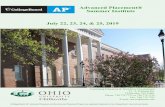 Advanced Placement® Summer Institute July 22, 23, 24, & 25 ... · Advanced Placement Summer Institute July 22 – 25, 2019. The Advanced Placement Summer Institute introduces teaching