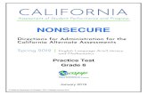 NONSECURE - CAASPP · 2019-01-11 · Practice Test Grade 6 Page 3 Directions for Administration of the CAA for ELA and Mathematics Symbol Mathematical expression How to read aloud