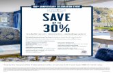 TH ANNIVERSARY CELEBRATION EVENT SAVE 30% · 100TH ANNIVERSARY CELEBRATION EVENT SAVE 30%UP TO Uniworld’s parent company, The Travel Corporation, is turning 100 in 2020 and we’re