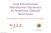 Low-Dimensional Hamiltonian Dynamics In Nonlinear Optical ......state and the transfer of its stability to an asymmetric ground state was considered (by geometric dynamical systems